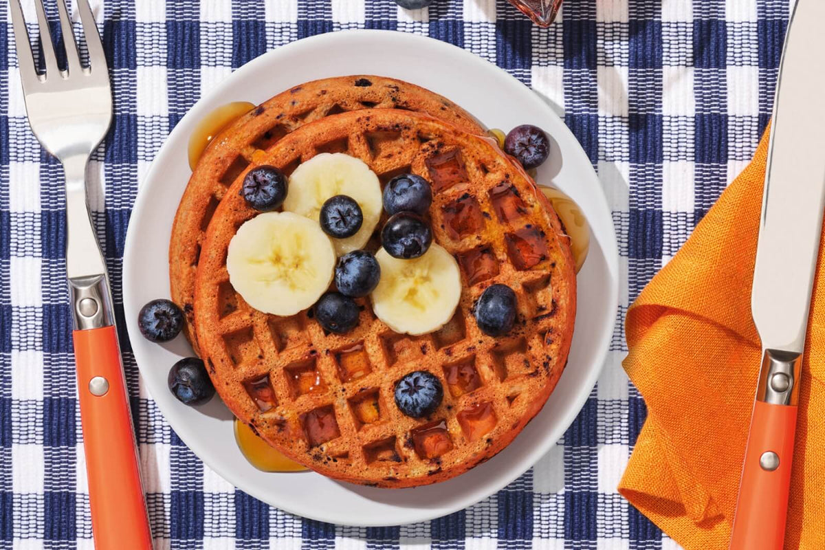 Blueberry Protein Waffles