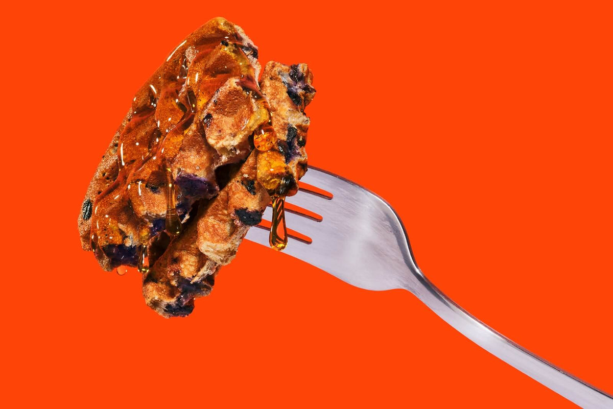 Blueberry Protein Waffles