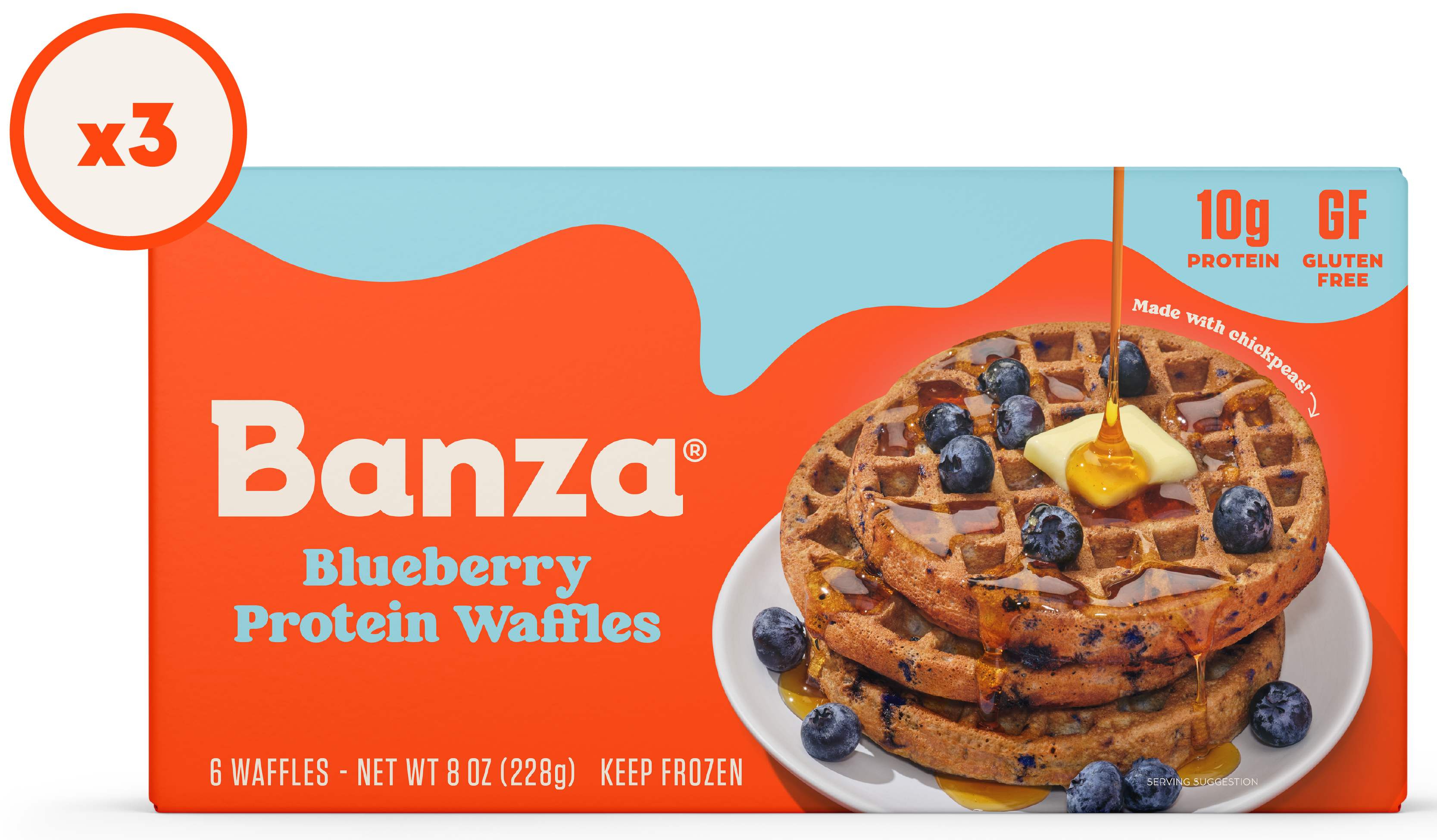 Blueberry Protein Waffles